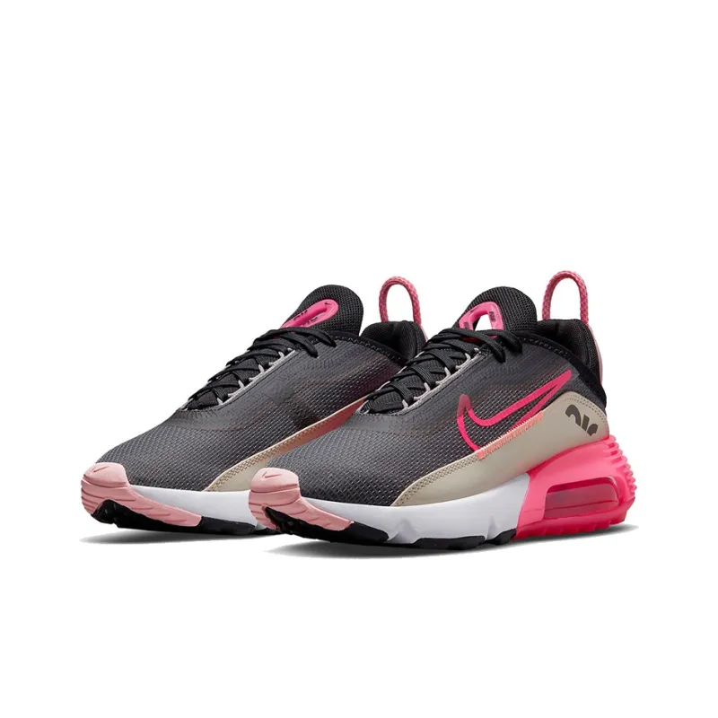 Nike Air Max 2090 Cushioning Anti Slip And Wear Resistant Low Top Running Shoes Women's Black Pink-2