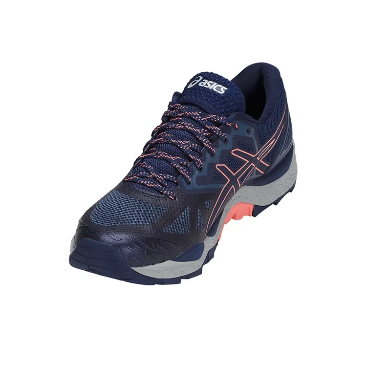 Asics GEL-FujiTrabuco 7 Durable Breathable Low-Top Running Shoes Women's Navy Blue-3