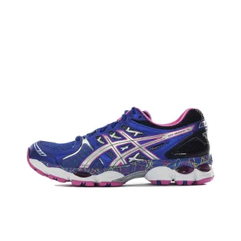 Asics GEL-Nimbus 14 Anti-Slip Wear-Resistant Low-Top Running Shoes Women's Navy Blue Silver