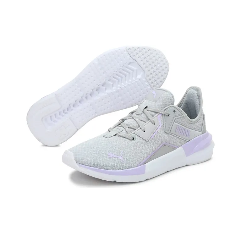PUMA Cross Trainer Running Shoes Women's Low-Top Gray/Purple-3