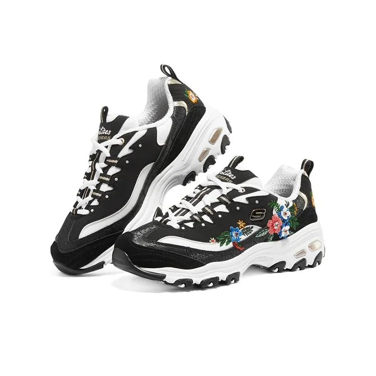 Skechers D'LITES 1.0 Mid Top Casual Shoes Women's Black Multicolor-2