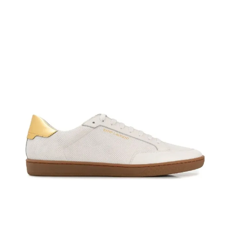 SAINT LAURENT Yves Low-Top Stylish Skateboarding Shoes Men's White Vintage Version-1