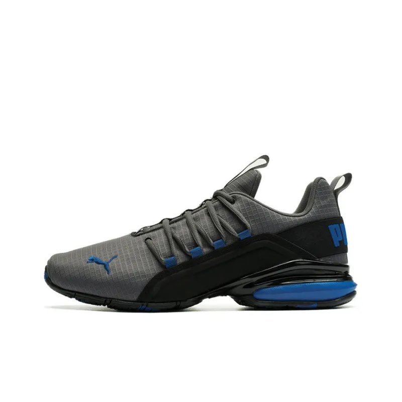 PUMA Axelion Rip Low-Top Running Shoes Men's Gray Black Blue-0