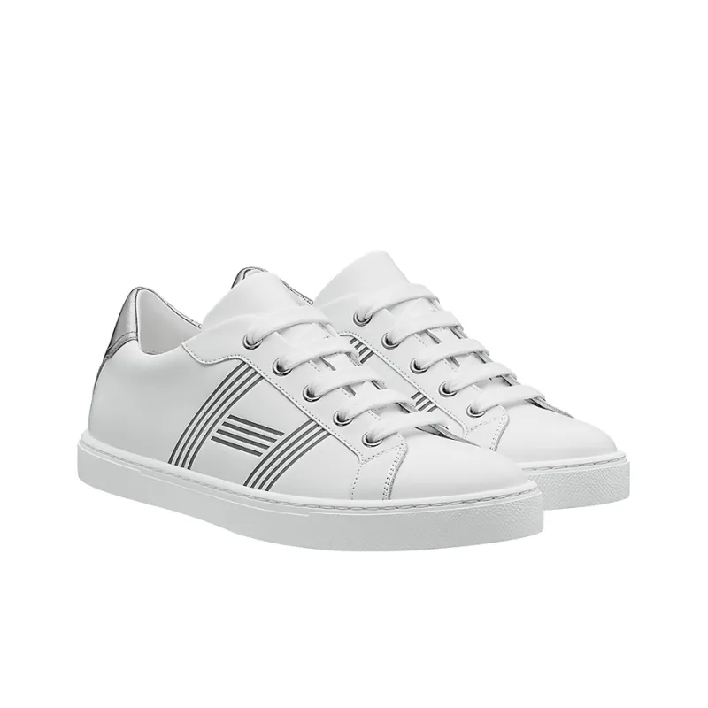 HERMES Avantage Low-Top Stylish Skateboarding Shoes Women's White-2