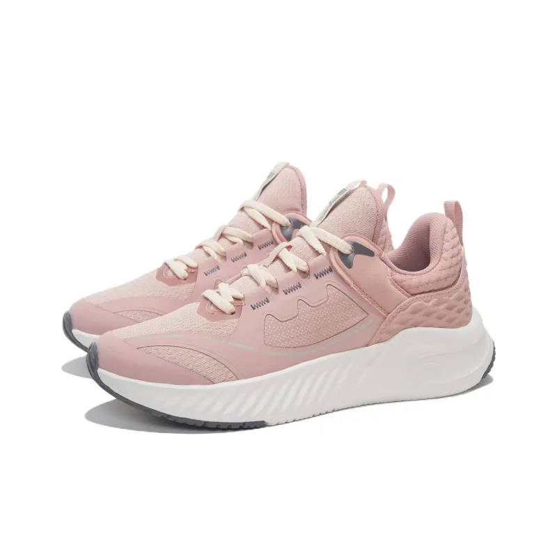 LiNing Cushioning Rebound Low Top Sports Casual Shoes Women's Misty Rose Pink-1