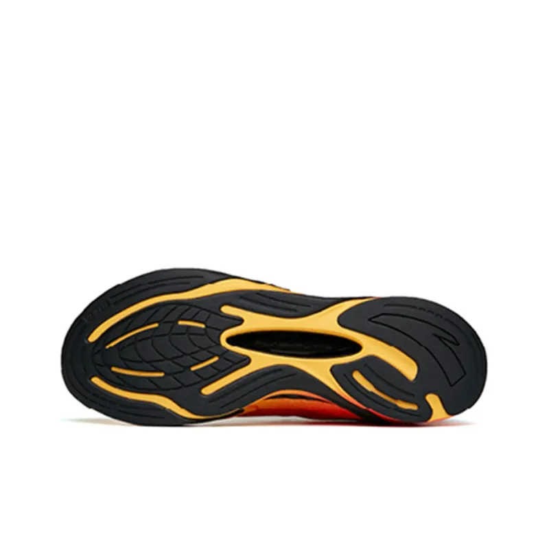 Anta Running Collection Cushioned Slip-Resistant Abrasion-Resistant Low-Top Running Shoes Men's Yellow Black Red-4