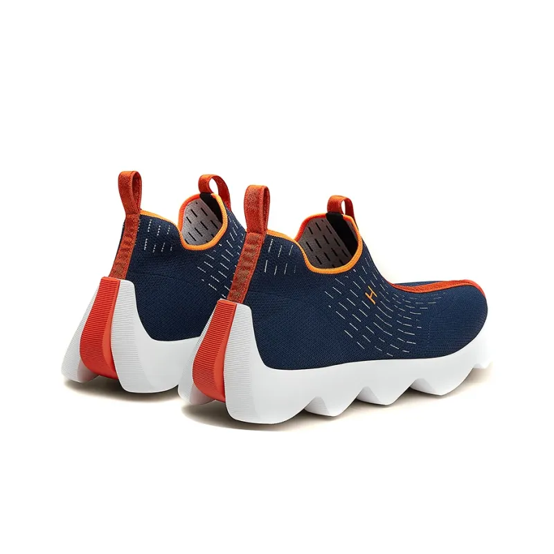 HERMES Eclair Cushioning, Slip Resistant, And Abrasion Resistant Low Top Casual Shoes Men's Marine Blue-3