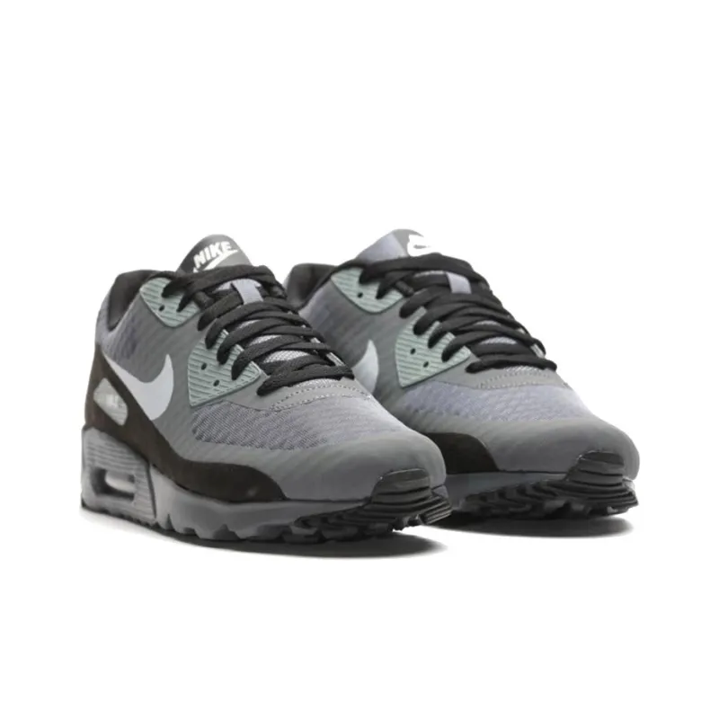 Nike Air Max 90 Cushioning Anti-Slip And Wear-Resistant Low-Top Running Shoes Men's Gray Black-2
