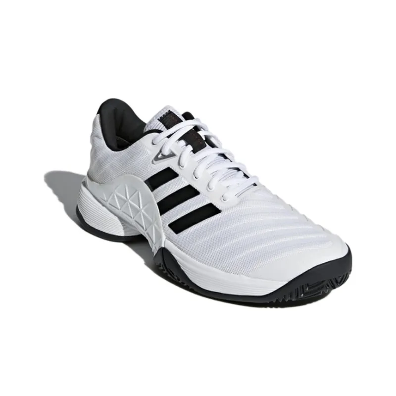 Adidas Barricade 2018 Cushioning Wear Resistant Low Top Tennis Shoes Men's White-2