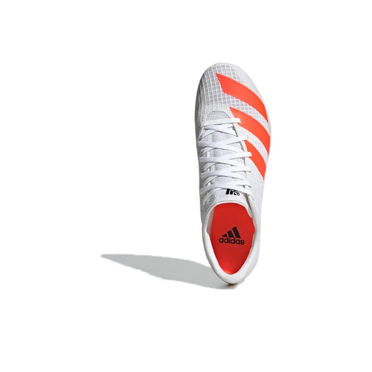 Adidas Distancestar Spikes Non slip Lightweight Low Top Running Shoes Women's Coral Orange-4