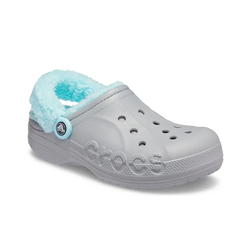 Crocs Classic Clog Stay Warm Fleece Lined Shoe Unisex Gray Blue-2