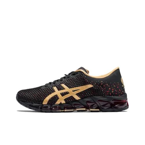 Asics Gel-Quantum 360 5 Running Shoes Women's Low-Top Black/Gold