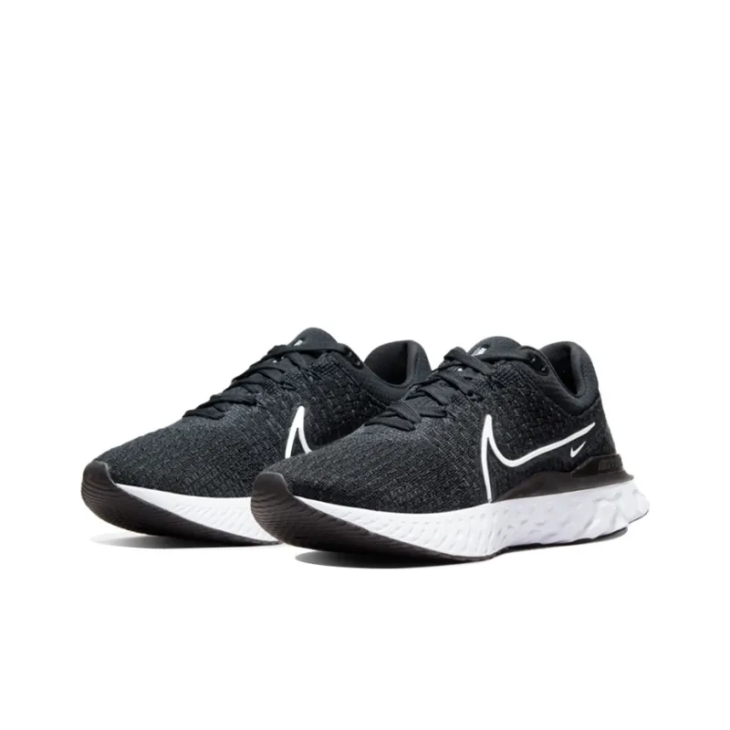 Nike React Infinity Run Flyknit 3 Black White Women's-2