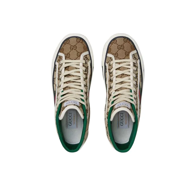 GUCCI Women's Tennis 1977 High 'Beige Ebony' Women's-3