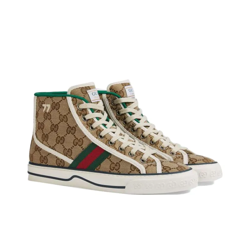 GUCCI Women's Tennis 1977 High 'Beige Ebony' Women's-2