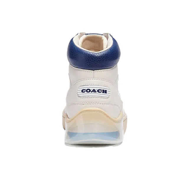 COACH CitySole High Top Stylish Skateboarding Shoes Men's White-4
