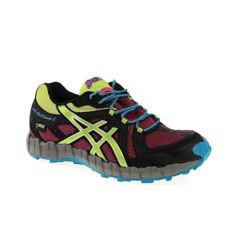 Asics Cushioning Wear-Resistant Low-Top Running Shoes Women's Black Yellow-1