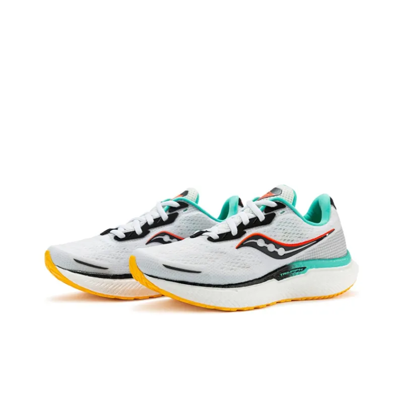 Saucony Cushioning Anti Slip And Wear Resistant Support Low Top Casual Running Shoes Women's White Black Green-2