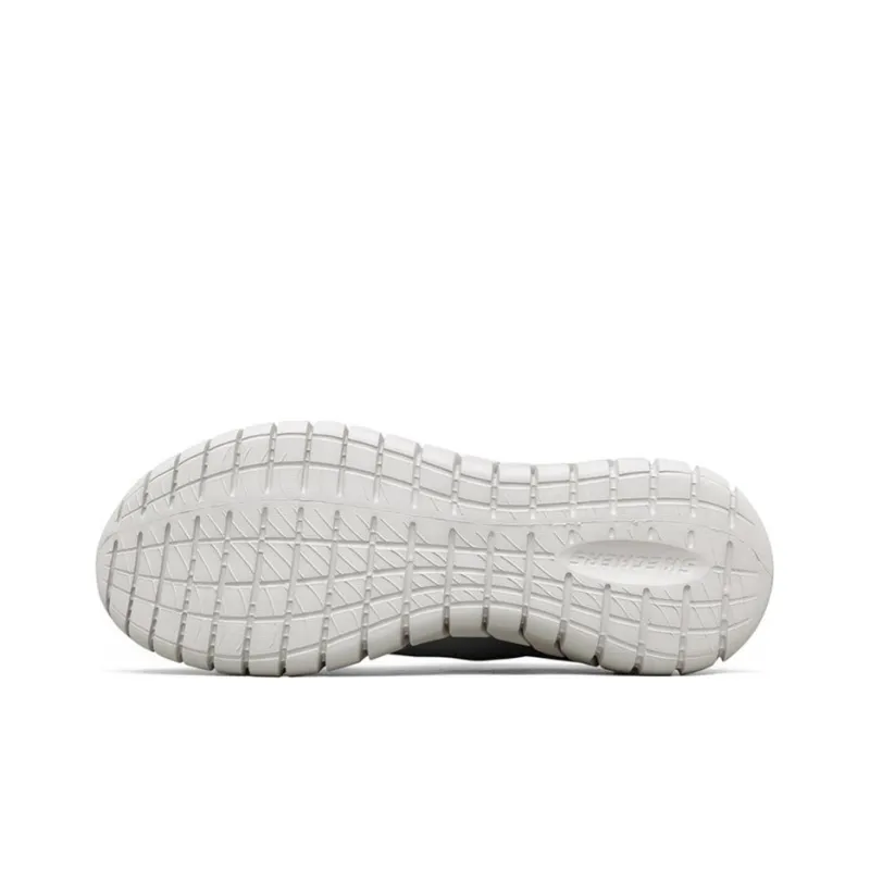 Skechers Overhaul Cushioned Anti Slip Wear Resistant Breathable Lightweight Low Top Casual Running Shoes Men's Gray-4