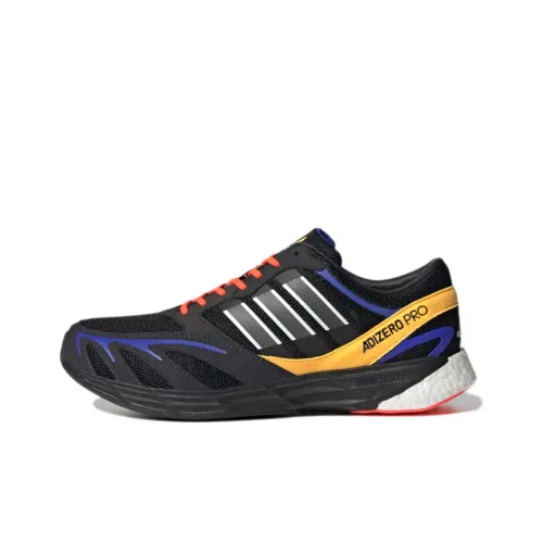 Adidas Adizero Running Shoes Men Mid-Top Black/Blue/Yellow