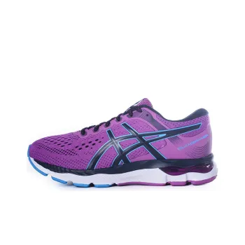Asics Durable Breathable Low-Top Running Shoes Women's Purple Black