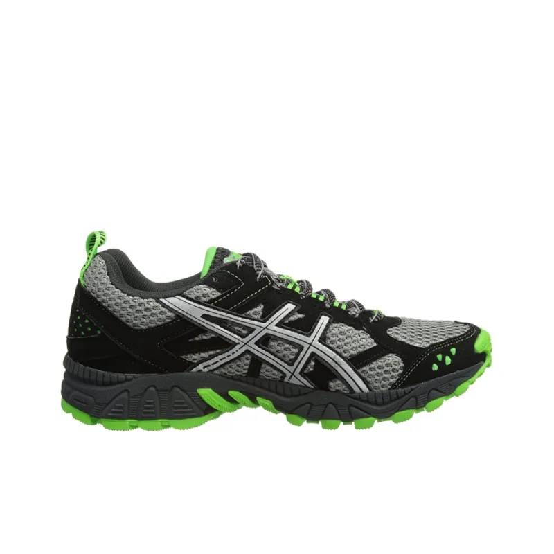 Asics Anti-Slip Wear-Resistant Low-Top Sports Running Shoes Men's Gray Green-1