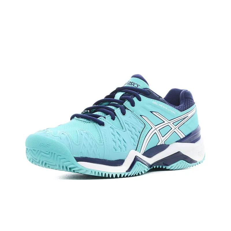 Asics Gel-Resolution 6 Tennis Shoes Women's Low-Top Blue/White-2