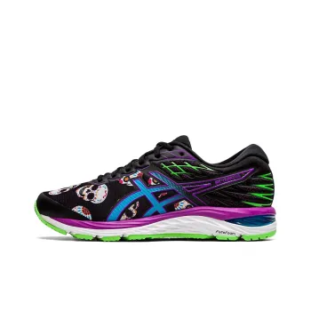 Asics Gel-Cumulus 21 Cushioned Wear-Resistant Slip-Resistant Low-Top Running Shoes Women's Black Purple