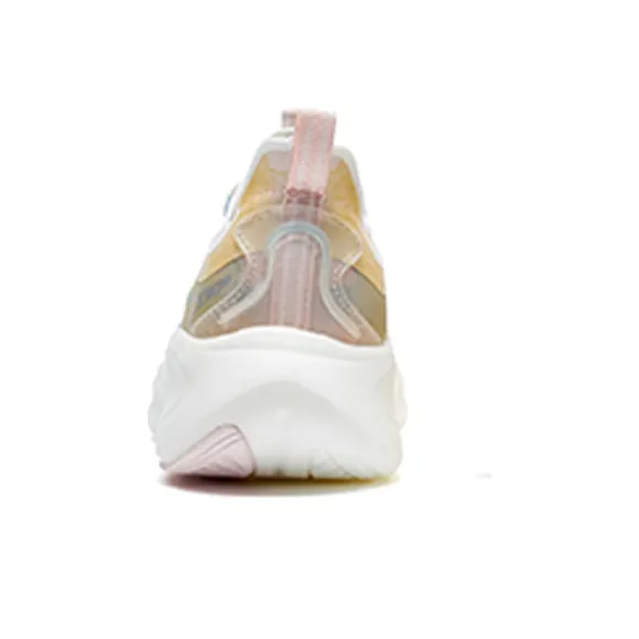 XTEP Anti Slip Wear Resistant Low Top Running Shoes Women's Light Pink Orange-2