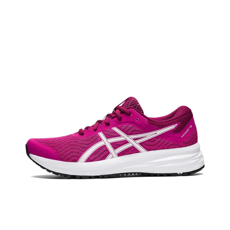 Asics Patriot 12 Cushioning Anti-Slip And Wear-Resistant Low-Top Running Shoes Women's Rose Red-0