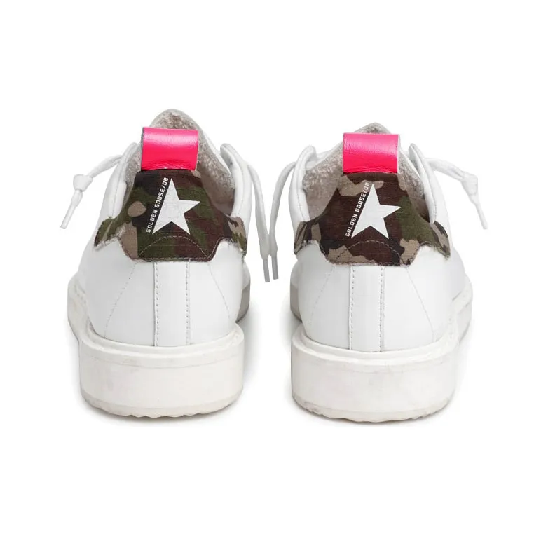Golden Goose GGDB Starter Stylish Skateboarding Shoes Men's White Red-4