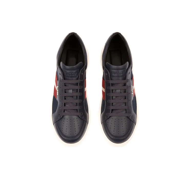 BALLY Low Top Stylish Skateboarding Shoes Men's Marine Blue-3