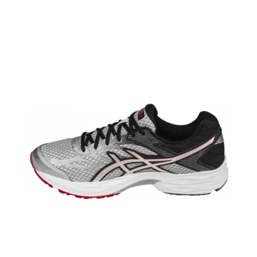 Asics Gel-Flux 4 Cushioning Breathable Wear-Resistant Slip-Resistant Low-Top Running Shoes Men's Gray Red D-Width