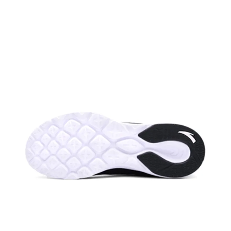 Anta Slip Resistant, Abrasion Resistant, Waterproof, Lightweight Low Top Casual Shoes Men's Black White-5