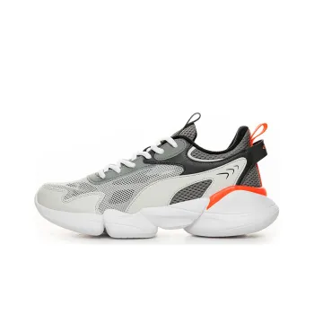 Erke Shock Absorbers With Slip Resistant And Abrasion Resistant Properties Low Top Running Shoes Gray Pink