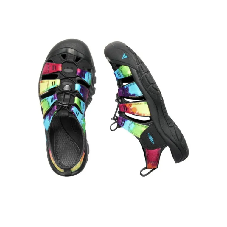 KEEN Newport Retro River Trekking Shoes Men's Black/Tie Dye Multicolor-3