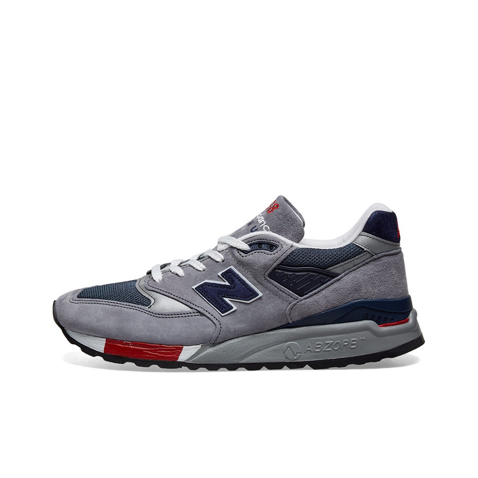 New Balance 998 Grey Navy Red POIZON