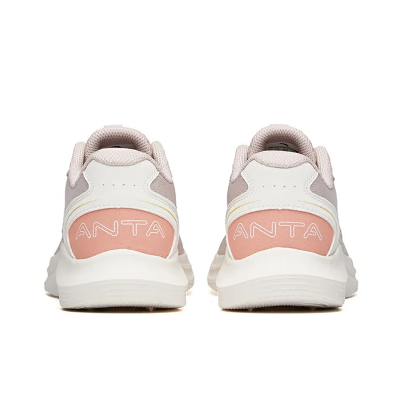 Anta Running Collection Durable Cushioning Low-Top Running Shoes Women's Lotus Gray-3