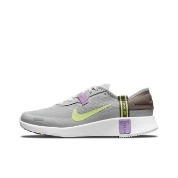 Nike Reposto Cushioning Anti-Slip And Wear-Resistant Breathable Rebound Low-Top Running Shoes GS Gray Purple Yellow