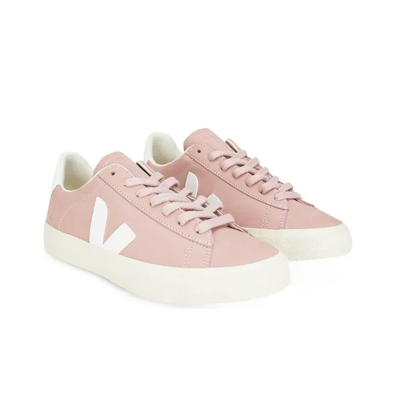 VEJA Campo Nubuck Lace Up 'Pink White' Women's-2