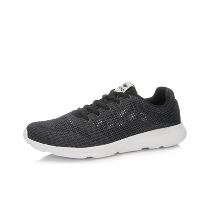 LiNing Cushioned Slip Resistant Breathable Low Top Running Shoes Men's Black-2