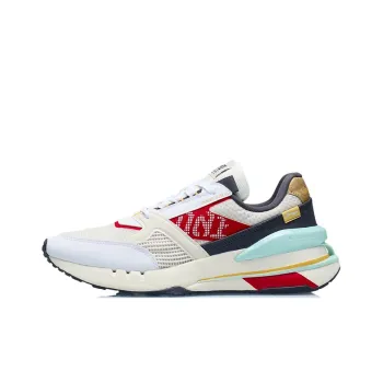 LiNing 001 Newborn Cushioning Breathable Wear Resistant Slip Resistant Low Top Running Shoes Men's Light Antique Yellow