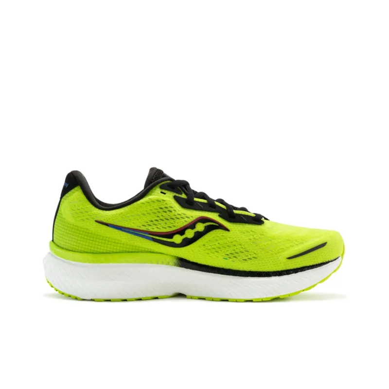 Saucony Triumph 19 Low Top Casual Running Shoes Men's Fluorescent Green Black-1