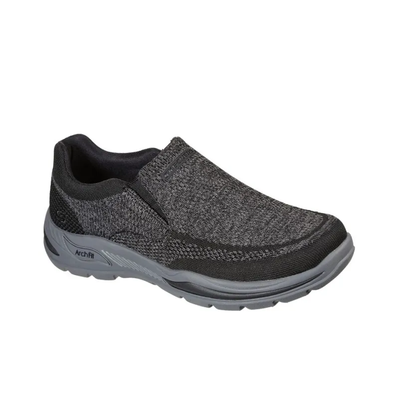Skechers Arch Fit Cushioning Anti-Slip And Wear-Resistant Low-Top Casual Shoes Men's Black Gray-2