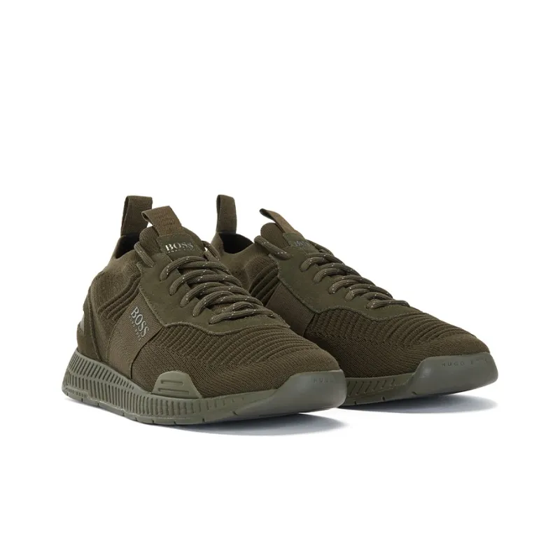 HUGO BOSS Casual Shoes Men Low-Top Dark Green-2