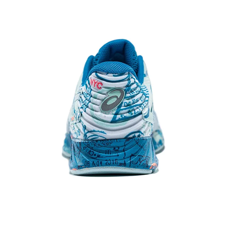 Asics Fuze Nyc Slip Resistant Low Top Running Shoes Women's Blue White-3