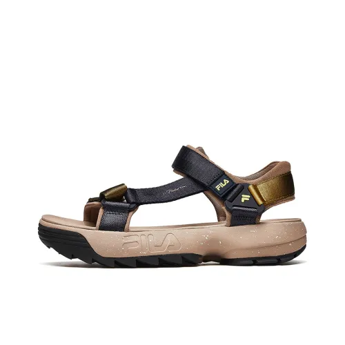 FILA Beach Sandals Men Black/Gray Clay Taupe