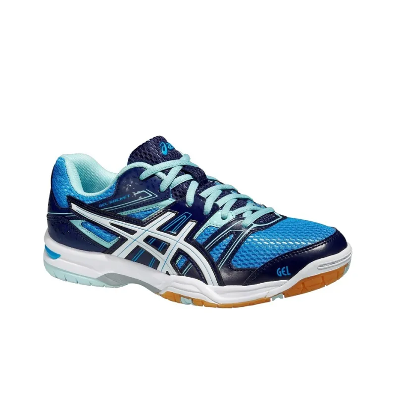 Asics Gel-Rocket 7 Running Shoes Women's Low-Top Blue/White-1