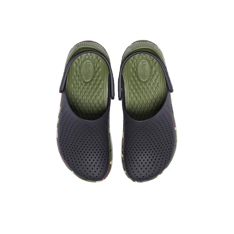 Crocs LiteRide Shoe Printing Classic Sandals Unisex Black-3