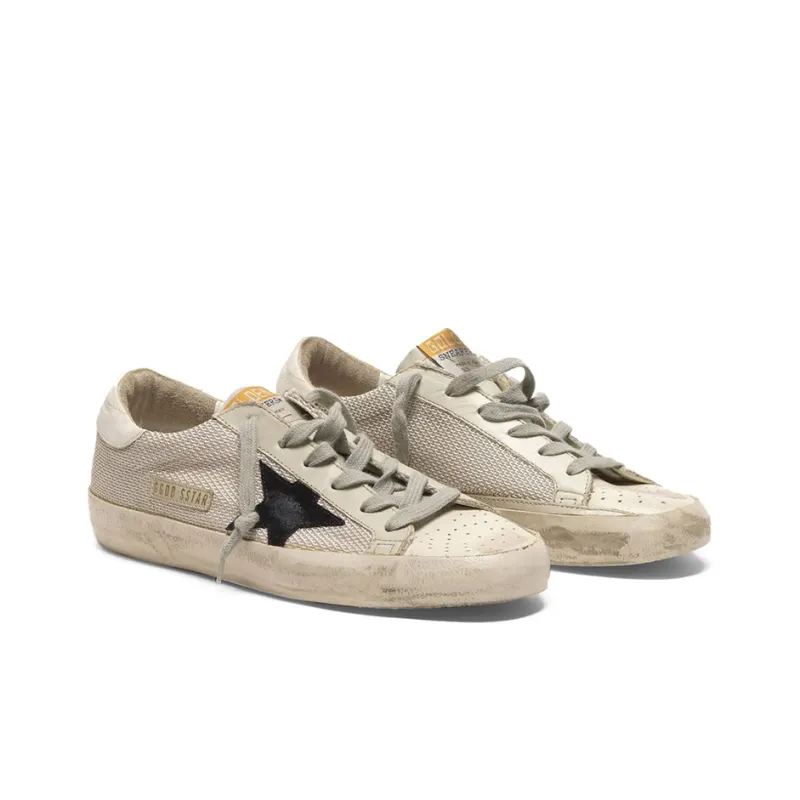 Golden Goose Super Star Low Top Stylish Skateboarding Shoes Women's Ecru Vintage Version-2